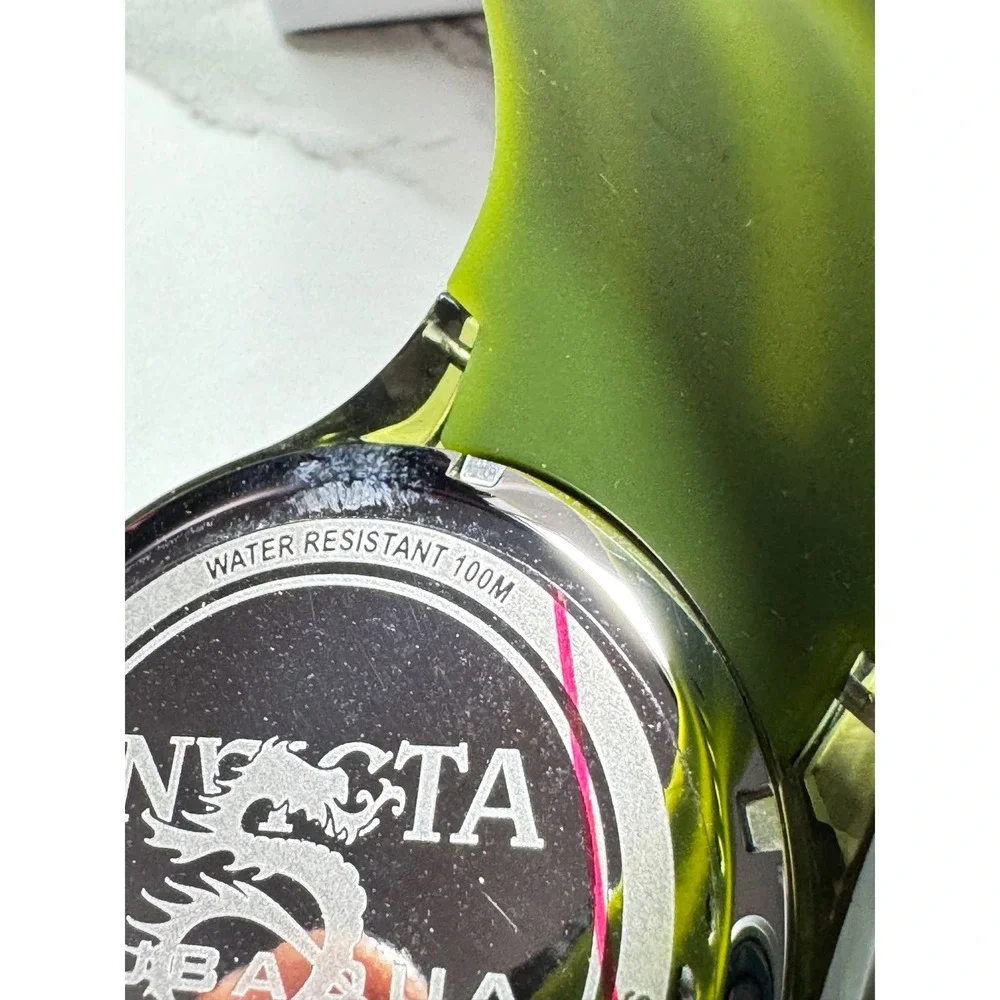 Invicta Subaqua Watch 70035 Black Lime Green Silicone 100M Water Resistant New